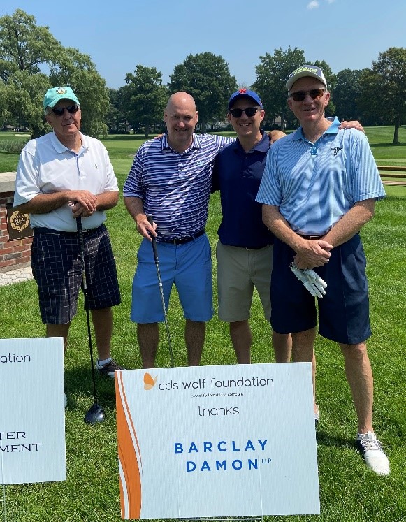 Rochester - Glenn Pezzulo, Michael Dehmler, Corey Auerbach, and Steve Tranelli (pictured left to right), participated in the 34th annual A Salute to Veterans Golf Tournament hosted by CDS Wolf Foundation