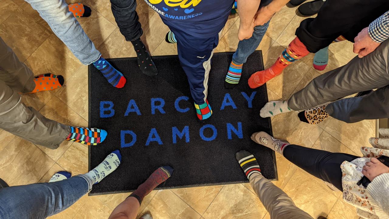 To show our support for World Down Syndrome Day on March 22, 2022, the Barclay Damon team wore bright-colored socks as part of the Rock Your Socks campaign. 