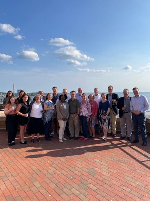 Thanks to Penny Mason for this a photo of a fun event: a combined surprise party for Karen Francis to celebrate her upcoming wedding and an end-of-summer party for the New Haven office. 