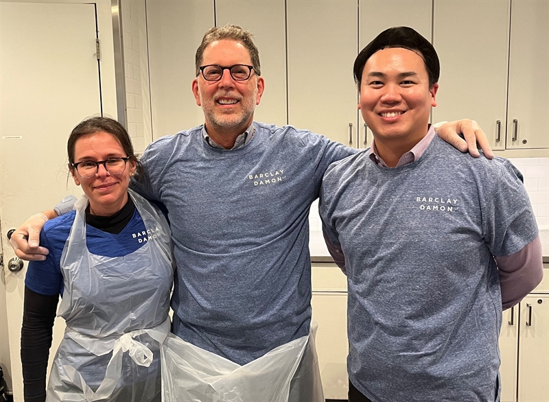 Over the course of three days, attorneys and staff from Barclay Damon’s New York City office volunteered at a soup kitchen hosted at St. Bartholomew’s Church setting up and serving meals.